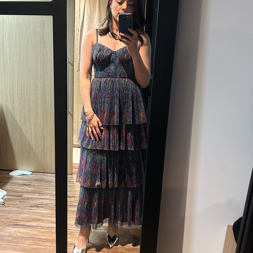 Hutch Vibrant Multicolor Tiered Maxi Dress